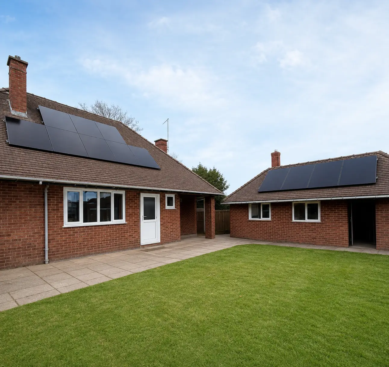Solar panels installed on a roof
